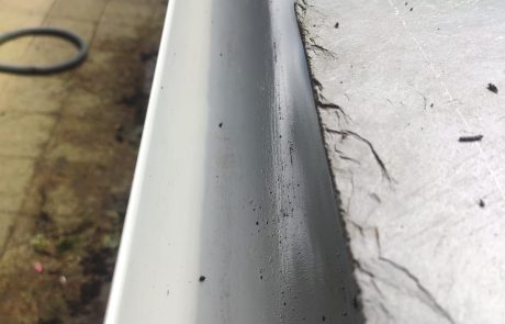 Gutter after cleaning Gutter after cleaning