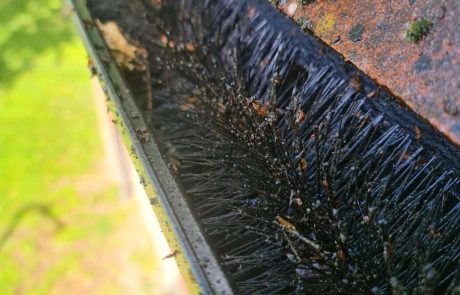 Gutter brushes within gutter Gutter brushes within gutter