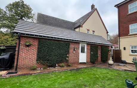 Garage roof after cleaning Garage roof after cleaning