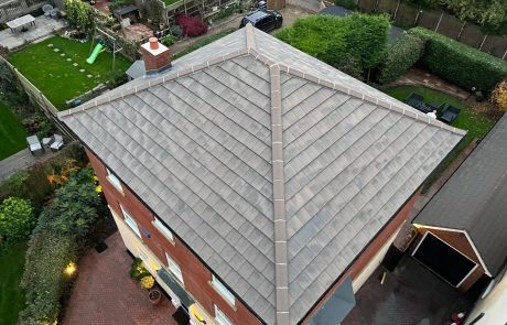 Roof after pressure washing Roof after pressure washing