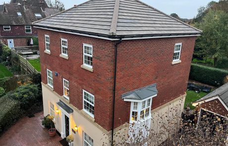 Clean roof after pressure washing Clean roof after pressure washing
